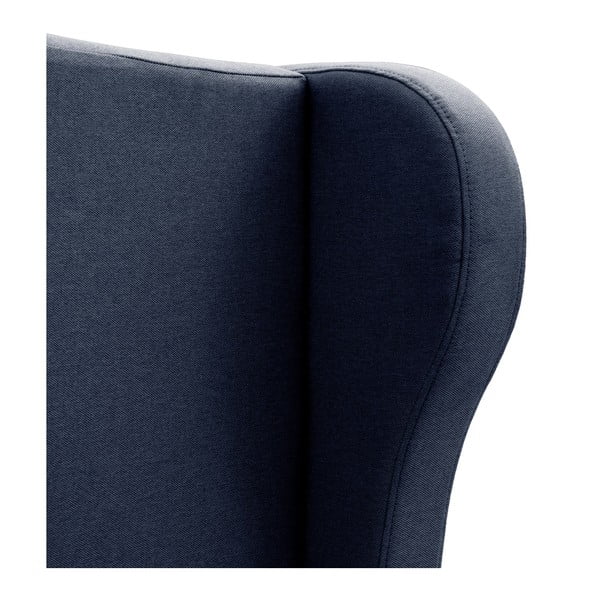 Tmavě modrá postel s černými nohami Vivonita Windsor, 160 x 200 cm-image-2