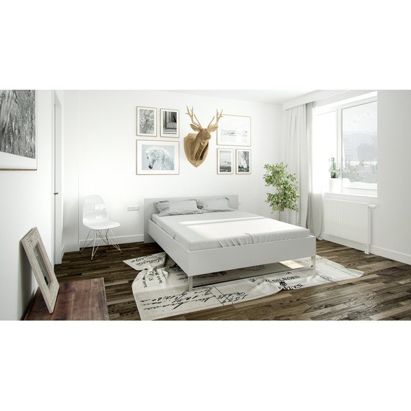 Bílá dvoulůžková postel Tvilum Style, 160 x 200 cm-image-1