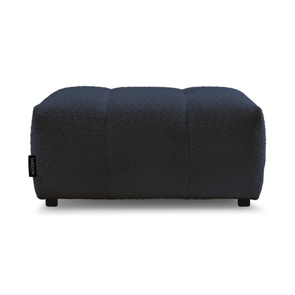 Modrá podnožka z textilie bouclé Roxelane – Bobochic Paris