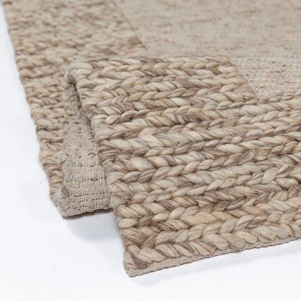 Ručně tkaný koberec s příměsí vlny v přírodní barvě 120x170 cm Rue – Flair Rugs-image-3