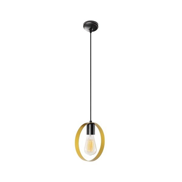 Černé kovové závěsné svítidlo ve zlaté barvě Opviq lights Simeon-image-2