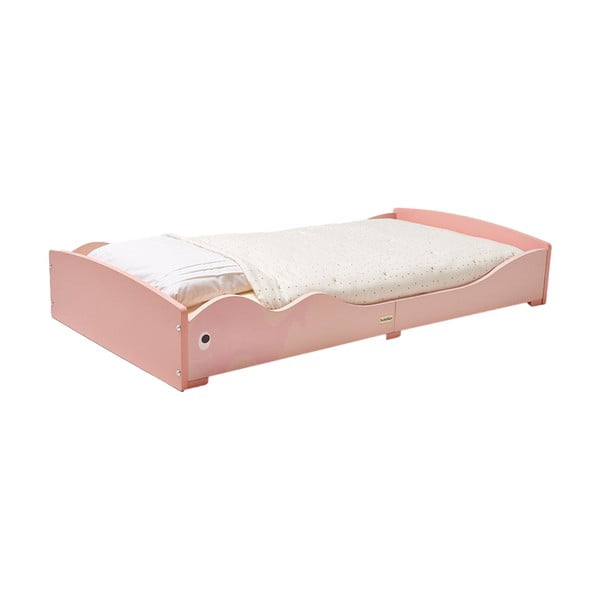 Růžová dětská postel 70x140 cm Whale - Rocket Baby