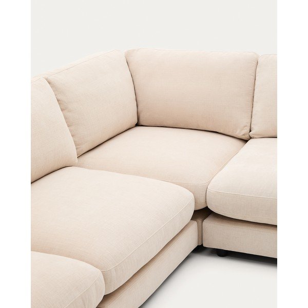 Béžová žinylková rohová pohovka Gala – Kave Home-image-4