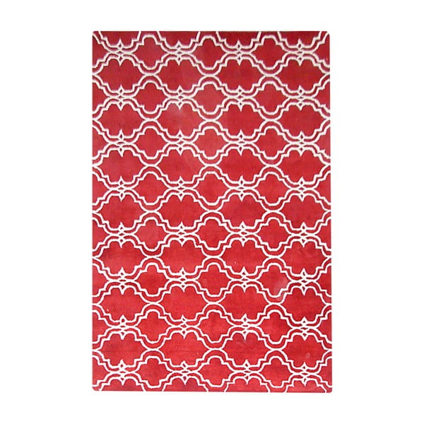Červený vlněný koberec Bakero Riviera, 183 x 122 cm