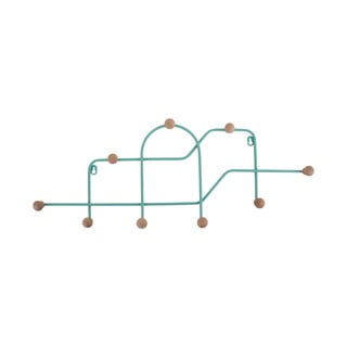 Tyrkysový kovový nástěnný věšák 71 cm Maze – PT LIVING