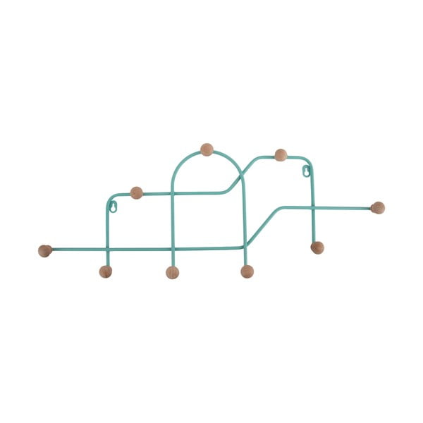 Tyrkysový kovový nástěnný věšák 71 cm Maze – PT LIVING