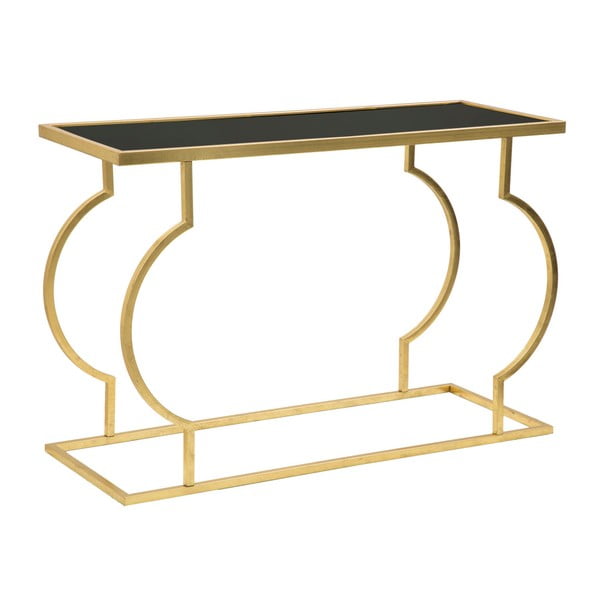 Konzolový stolek s železnou konstrukcí ve zlaté barvě Mauro Ferretti, 120 x 45 cm