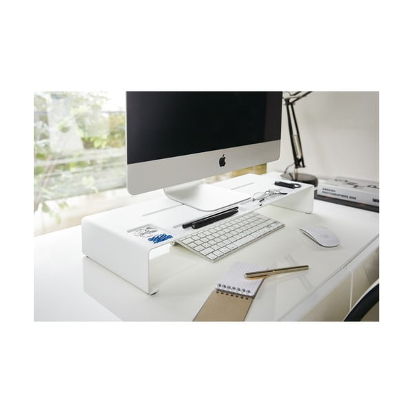 Bílá police pod monitor YAMAZAKI Tower-image-1