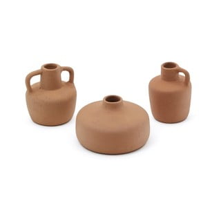 Oranžové terakotové vázy v sadě 3 ks (výška 6 cm) Sofra – Kave Home