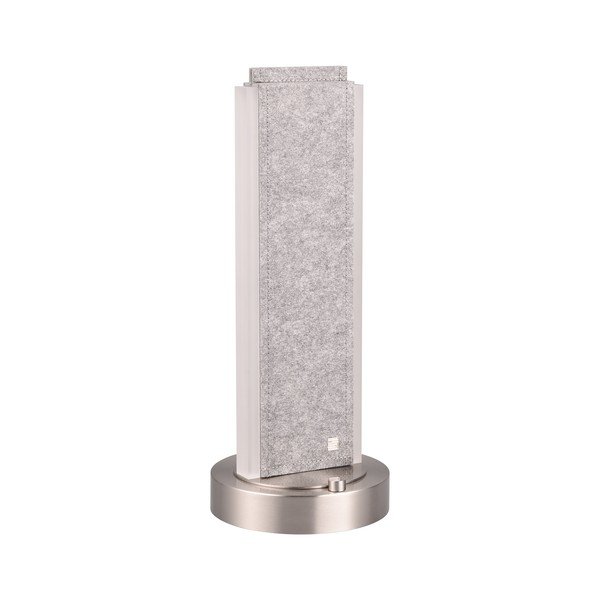 Šedá LED stolní lampa s hlasovým ovládáním/s ovládáním pomocí mobilní aplikace s textilním stínidlem (výška 51 cm) Cicara – CINQUE-image-1