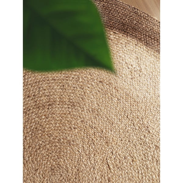 Oboustranný/ručně tkaný jutový kulatý koberec šedobéžový ø 240 cm Jutta Greige – Hanse Home-image-3