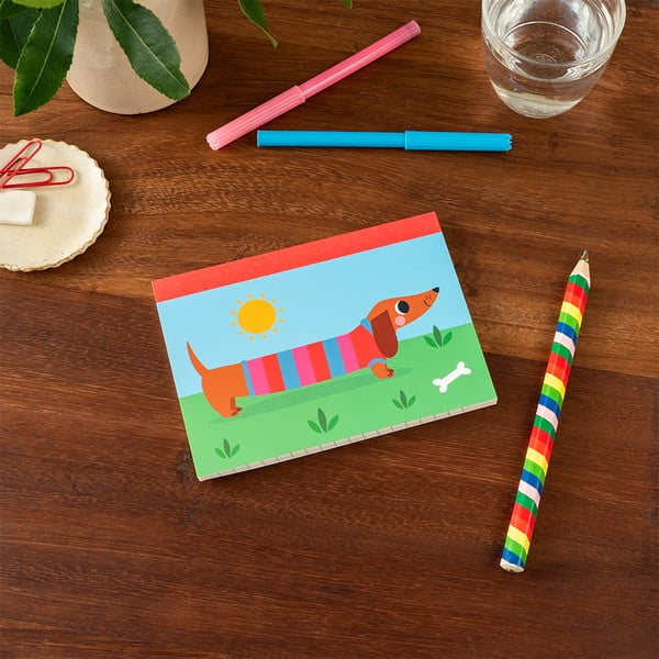 Zápisník 60 str. formát A6 Sausage Dog – Rex London-image-1