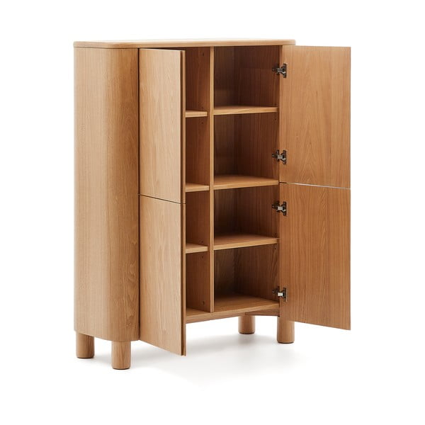 Skříňka v dekoru jasanu v přírodní barvě 100x134x40 cm Salaya – Kave Home-image-3