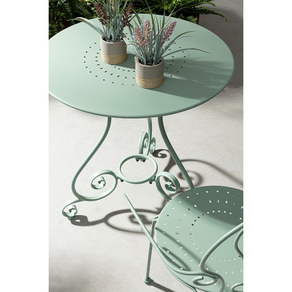 Kovová zahradní židle v mentolové barvě Etienne – Bizzotto-image-1