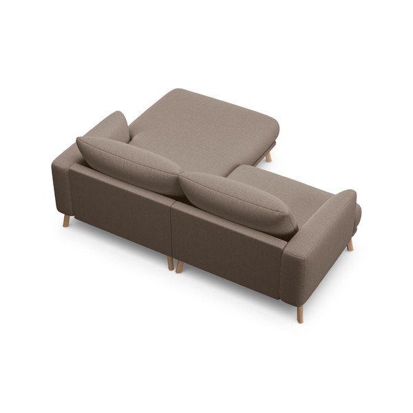 Taupe rohová pohovka (pravý roh/s lenoškou) Naomi – Micadoni -image-3