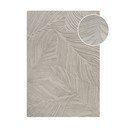 Světle šedý vlněný koberec 200x290 cm Lino Leaf – Flair Rugs