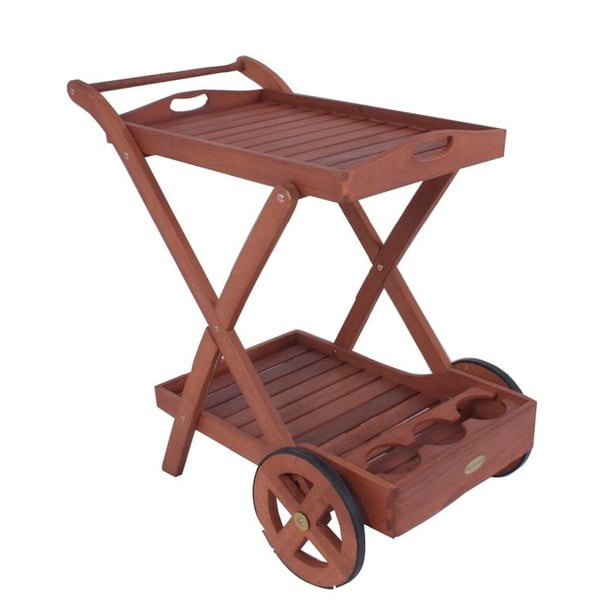 Zahradní servírovací vozík z eukalyptového dřeva Garden Pleasure Toledo
