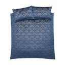 Modré povlečení na dvoulůžko/prodloužené 230x220 cm Art Deco Pearl – Catherine Lansfield