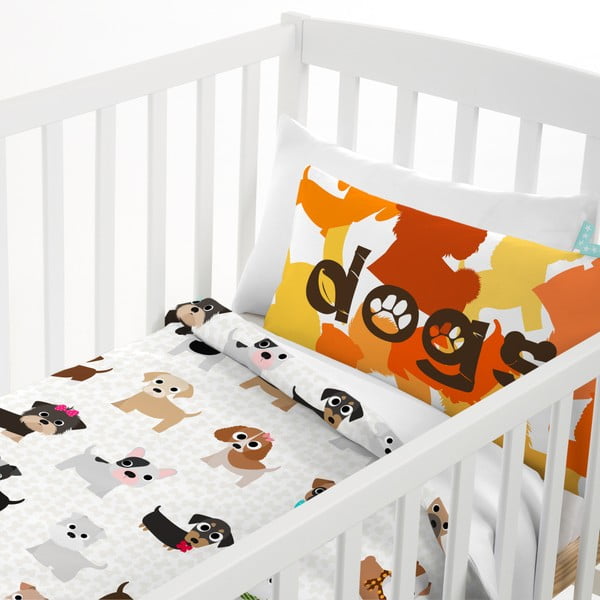 Dětské bavlněné povlečení na peřinu a polštář Mr. Fox Dogs, 100 x 120 cm-image-4