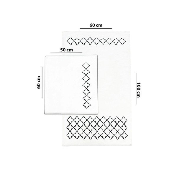 Krémové koupelnové předložky v sadě 2 ks 60x100 cm Luxury – Foutastic-image-3