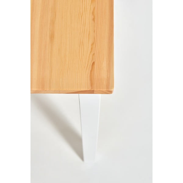 Jídelní stůl z borovicového dřeva s bílou konstrukcí Bonami Essentials Sydney, 70 x 70 cm-image-3