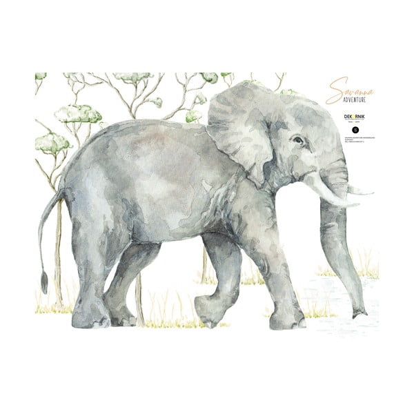 Nástěnná samolepka slona Dekornik, 87 x 65 cm