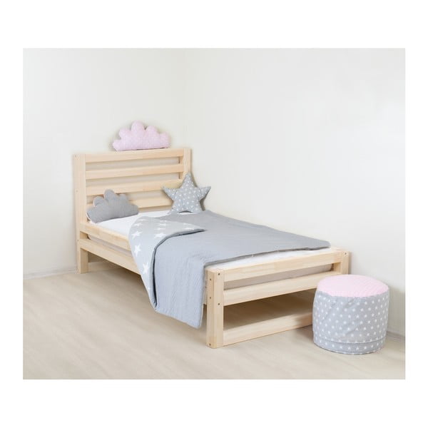 Dětská dřevěná jednolůžková postel Benlemi DeLuxe Naturalisimo, 160 x 90 cm