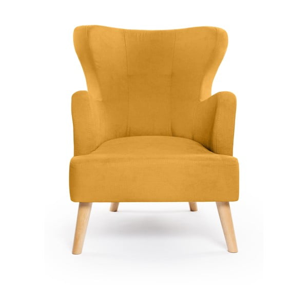 Křeslo ušák v hořčicové barvě Noemye – Bonami Selection-image-2