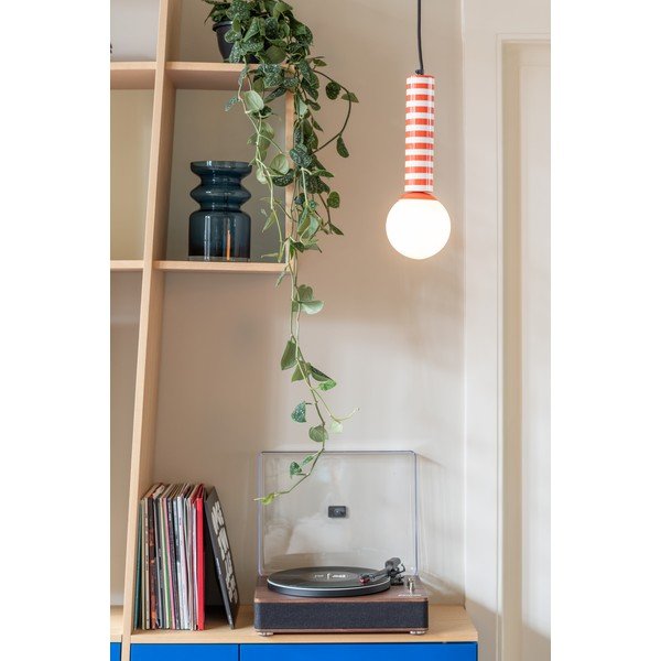 Červené kovové závěsné svítidlo ø 12 cm Rayado Retro – Leitmotiv-image-1