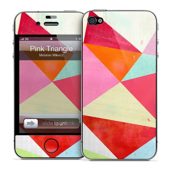 Samolepka na iPhone 4/4S, Pink Triangle
