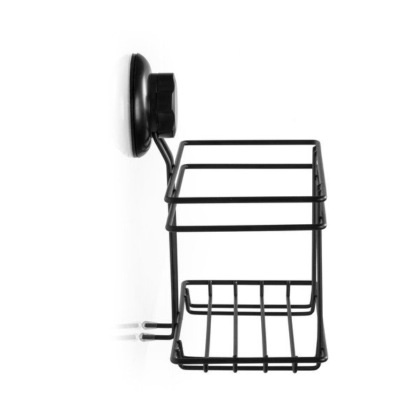 Černá samodržící nástěnná koupelnová polička Compactor Bestlock Black Utensils Holder-image-3