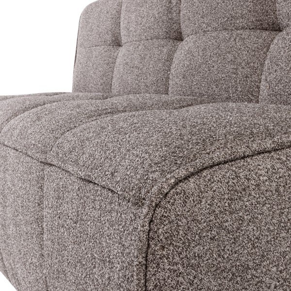 Hnědá polstrovaná lavice z textilie bouclé Cluster – vtwonen-image-1