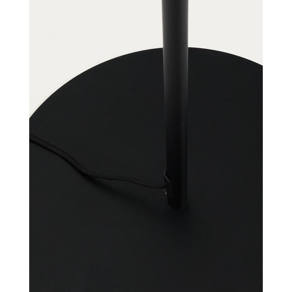 Bílá/černá stojací lampa se skleněným stínidlem (výška 165 cm) Brisia – Kave Home-image-2