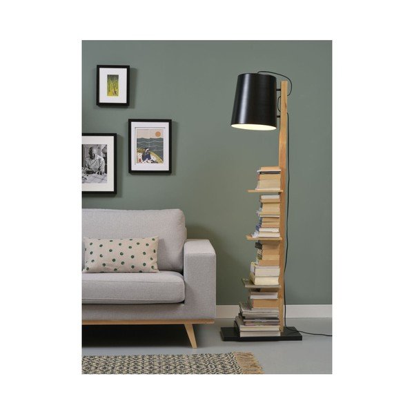 Černá stojací lampa s kovovým stínidlem (výška 168 cm) Cambridge – it's about RoMi-image-3