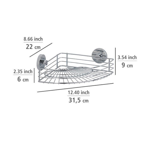Samodržící sada doplňků do koupelny v leskle stříbrné barvě Bari – Wenko-image-2