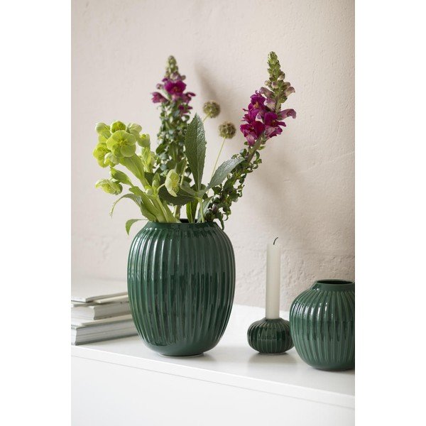 Zelená kameninová váza Kähler Design Hammershoi, ⌀ 16,5 cm-image-3