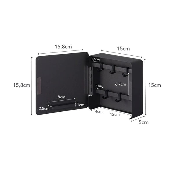 Nástěnná kovová skříňka na klíče Tower – YAMAZAKI-image-4