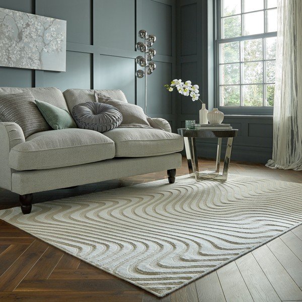Béžový vlněný koberec 230x160 cm Patna Channel - Flair Rugs-image-1