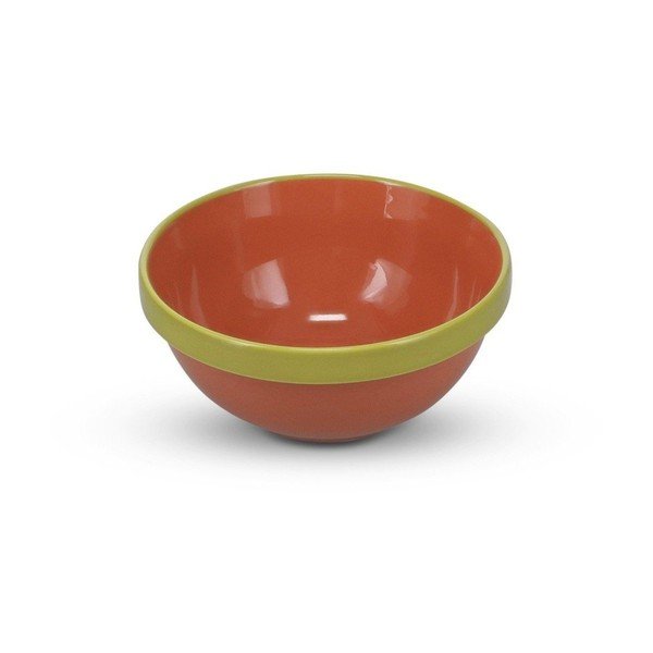 Zelená/oranžová miska z kameniny 710 ml Duo – ONA