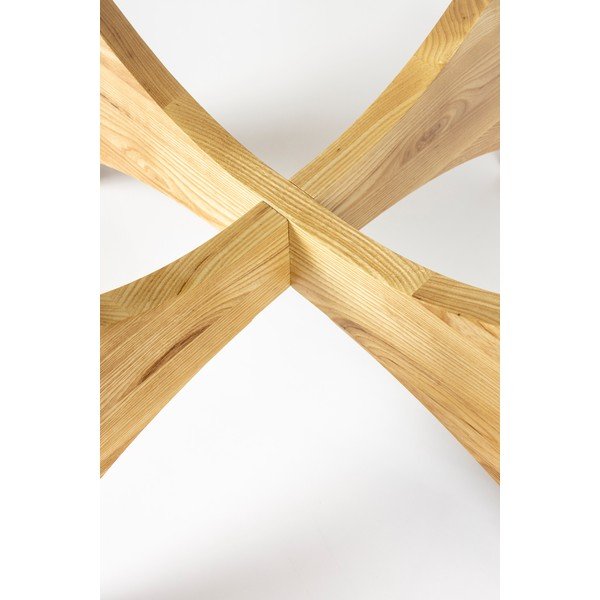 Kulatý konferenční stolek se skleněnou deskou v přírodní barvě ø 80 cm Kobe – Zuiver-image-3