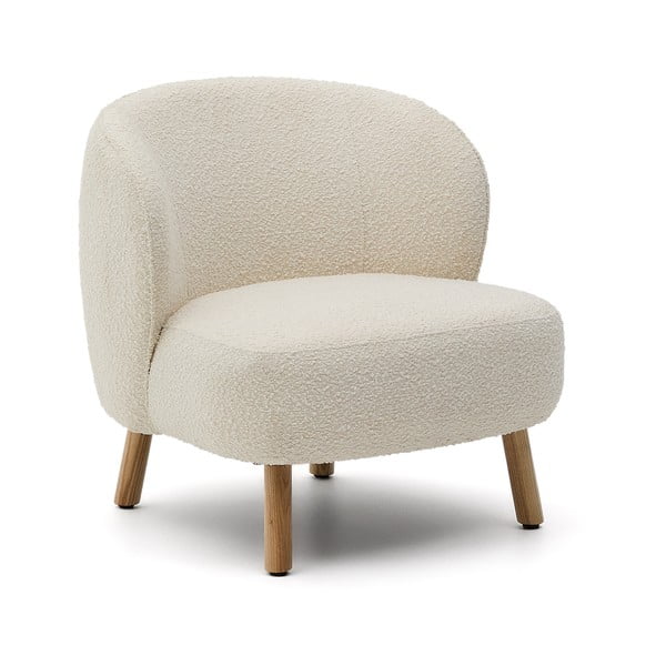 Krémové křeslo z textilie bouclé Ulit – Kave Home