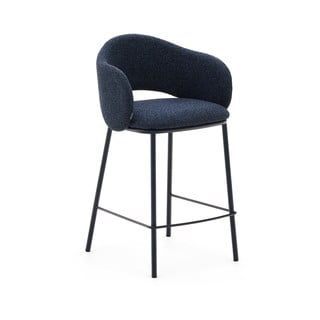 Tmavě modrá barová židle (výška sedáku 65 cm) Maina – Kave Home