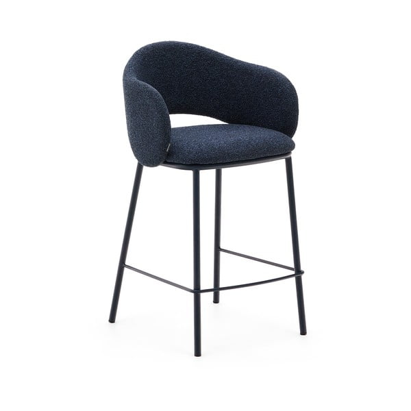 Tmavě modrá barová židle (výška sedáku 65 cm) Maina – Kave Home