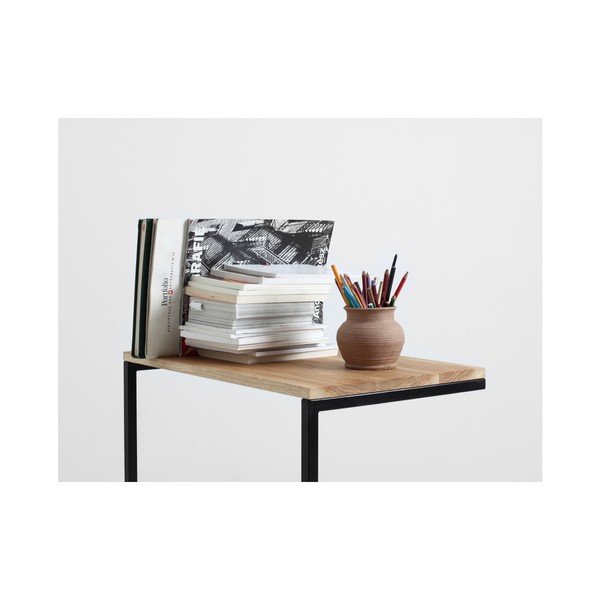 Stůl s černým podnožím a deskou z masivního dubu CustomForm Lupe-image-3