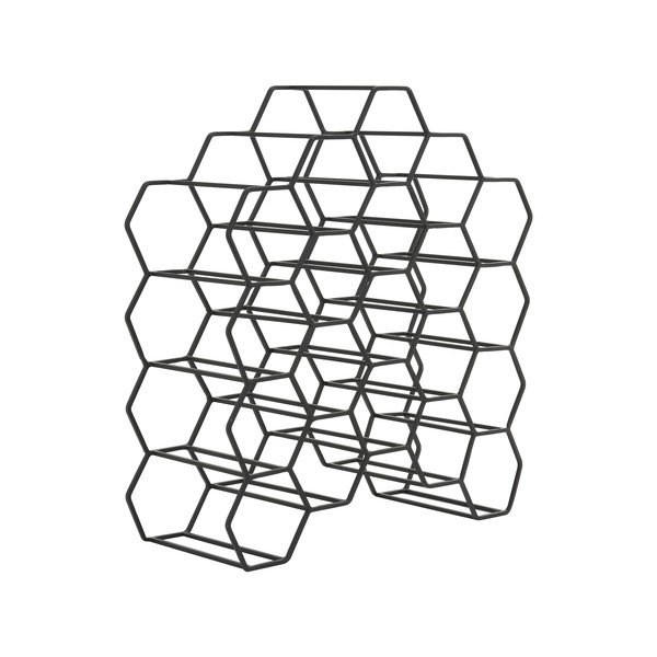 Černý kovový regál na víno na 12 lahví Salbris – Light & Living-image-2