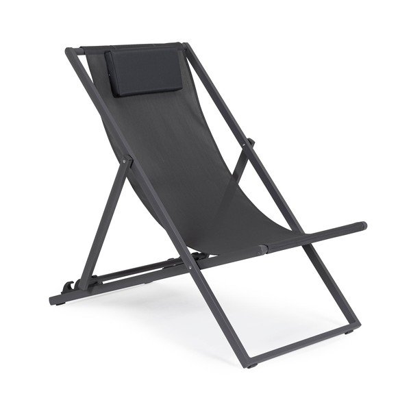 Antracitové kovové zahradní lehátko Taylor – Bizzotto