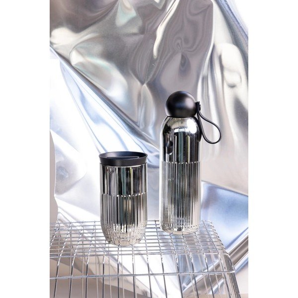 Termoláhev s brčkem z nerezové oceli ve stříbrné barvě 500 ml Tekla – Sagaform-image-2