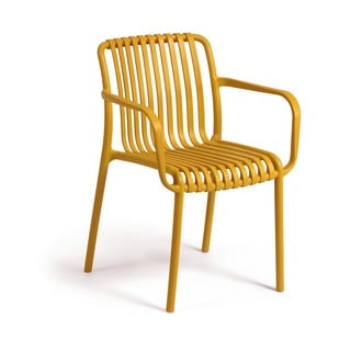 Hořčicově žlutá zahradní židle Kave Home Isabellini
