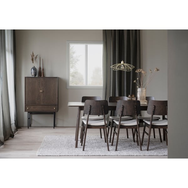 Hnědý jídelní stůl v dubovém dekoru Rowico Nagano, 205 x 95 cm-image-1