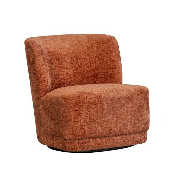 Oranžové sametové křeslo Atty – WOOOD